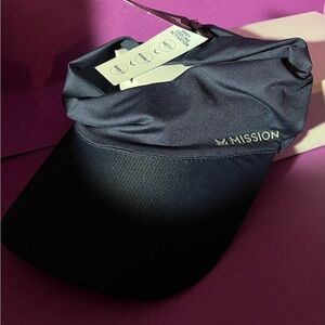 MISSION - Unisex Black Performance Visor with Sweatband🧢🧢